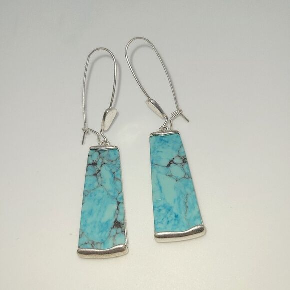 Robert Lee Morris Jewelry - RLM SOHO, Robert Lee Morris, faux Turquoise and silver tone earrings